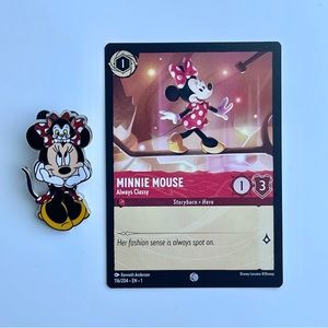 Disney Lorcana TCG: First Chapter 116/204 Always Classy Minnie & Disney Pin